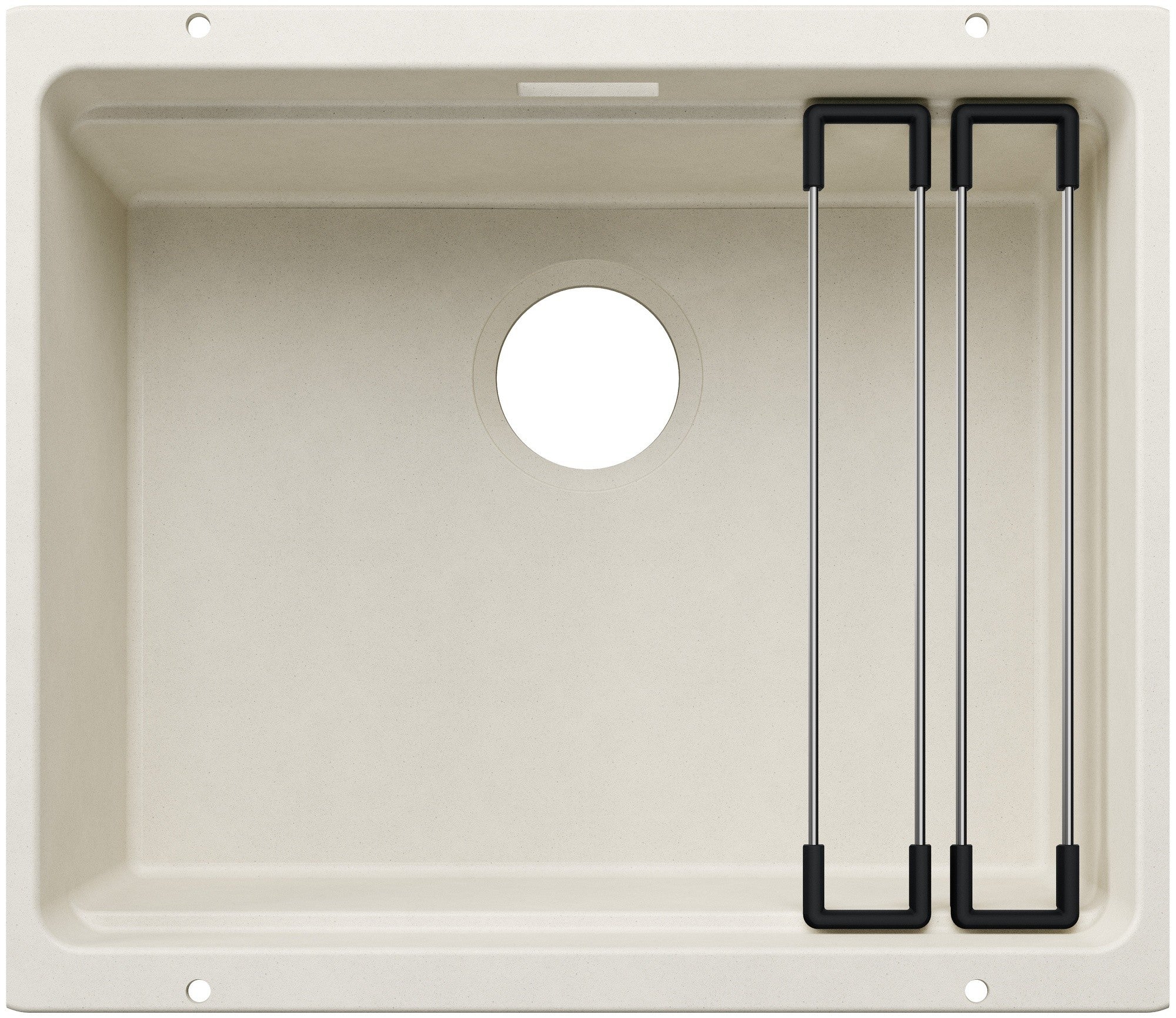 Chiuveta bucatarie Subline 500, 527756, sub blat, silgranit alb antic 530 x 460 mm, Blanco